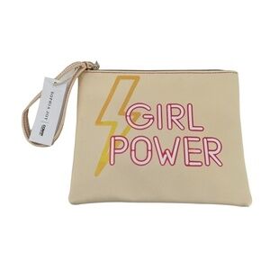 NWT Conair Cream Sophia Joy Girl Power Wristlet Clutch Make Up Bag